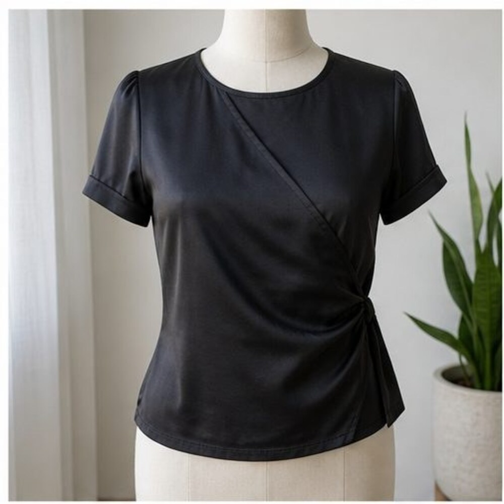 Black Button Blouse